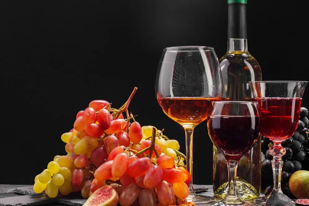 Quadro su tela – Vino e uva