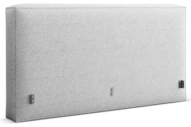 Letto matrimoniale imbottito grigio chiaro con contenitore con rete inclusa 160x200 cm Simon Olivia – Micadoni