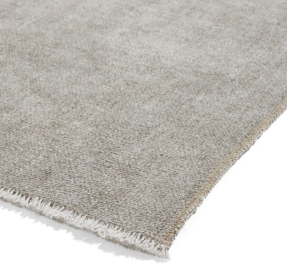 Tappeto grigio in misto cotone lavabile 122x170 cm Whisper – Think Rugs