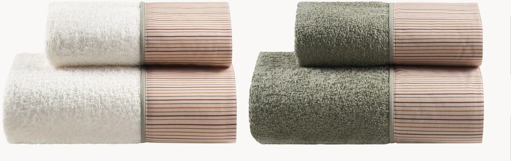 Set di 4 asciugamani in spugna di cotone Garis