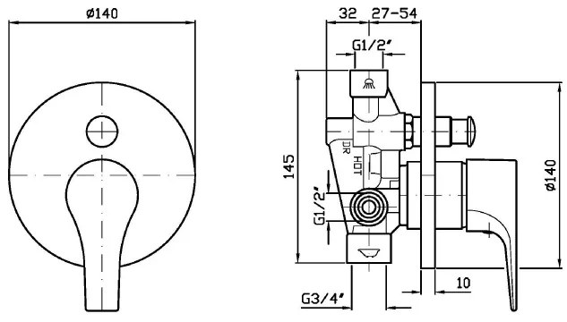 Zucchetti Flat ZP9112 Miscelatore Doccia Monocomando senza parte incasso Cromato