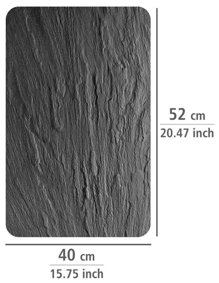 WENKO 2521499800 - Coperchi SLATE 52x40 cm multicolore/grigio/trasparente