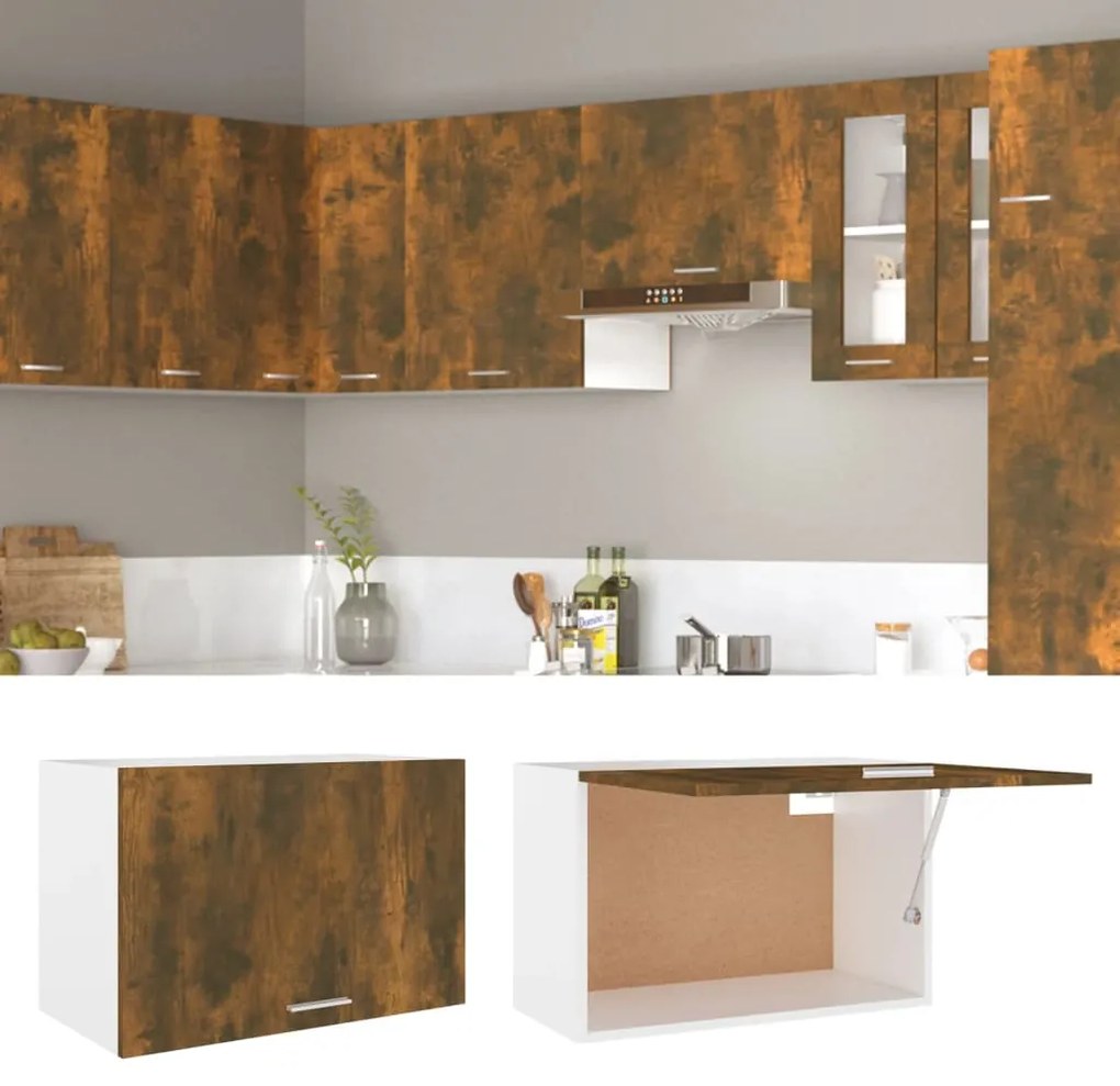Mobile pensile rovere fumo 60x31x40 cm in legno ingegnerizzato