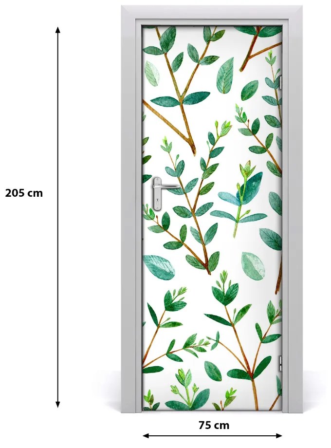 Rivestimento Per Porta Rami di eucalipto 75x205 cm