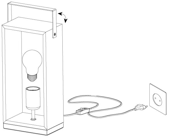 Eglo 43415 - Lampada da tavolo FAMBOROUGH 1xE27/40W/230V
