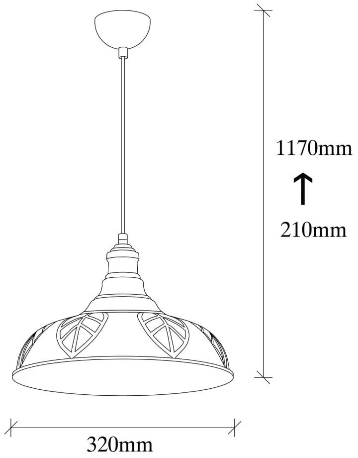 Lampadario color bronzo con paralume in metallo ø 31 cm Chandelier – Opviq lights