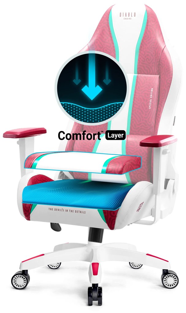 Sedia da gaming Diablo X-One 2.0 Candy Rose: King Size