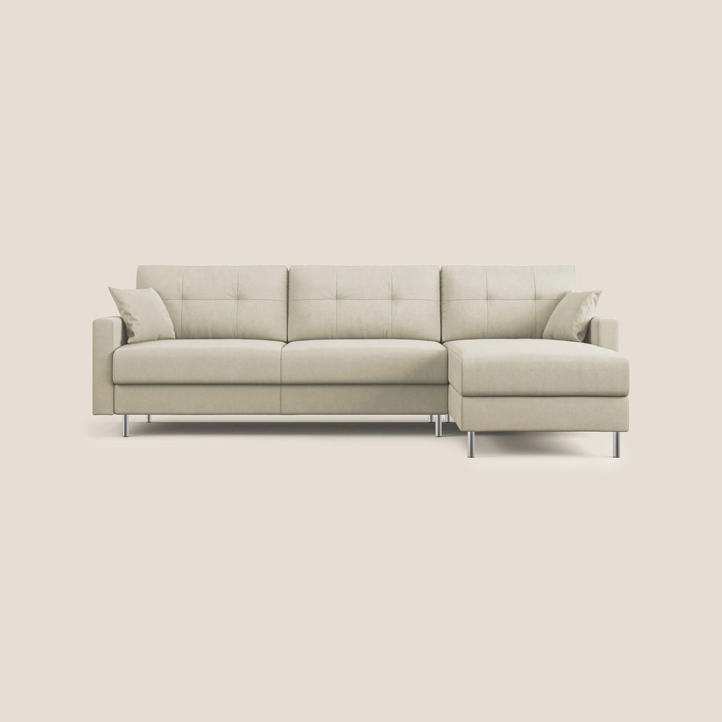 Megan divano letto angolare in microfibra smacchiabile T11