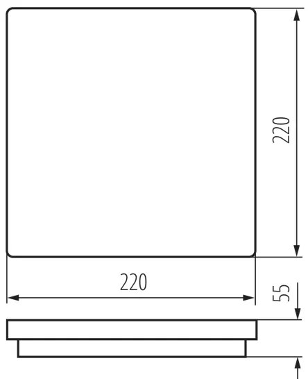 Kanlux 33343 - Plafoniera LED da esterno BENO LED/24W/230V 4000K antracite IP54