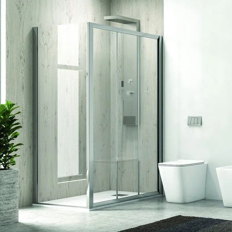 Kamalu - cabina doccia 100x90  apertura scorrimento kp3000s