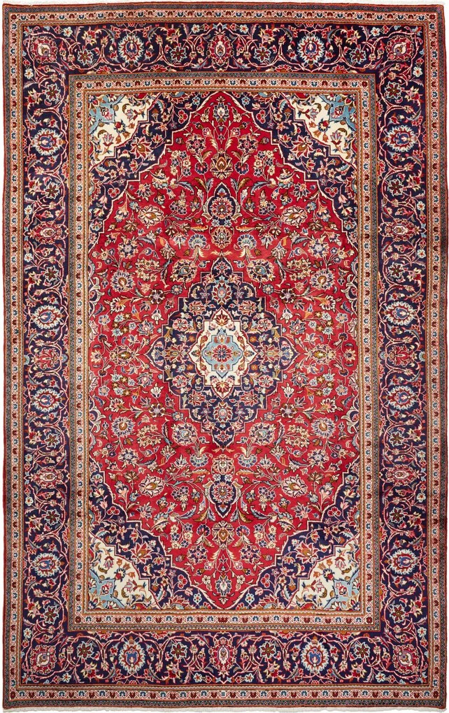 Kashan Tappeto persiano 310x200 Rosso (Iran) Annodato A Mano