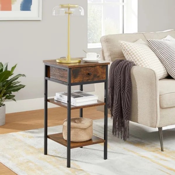 Comodino ARIN marrone/nero