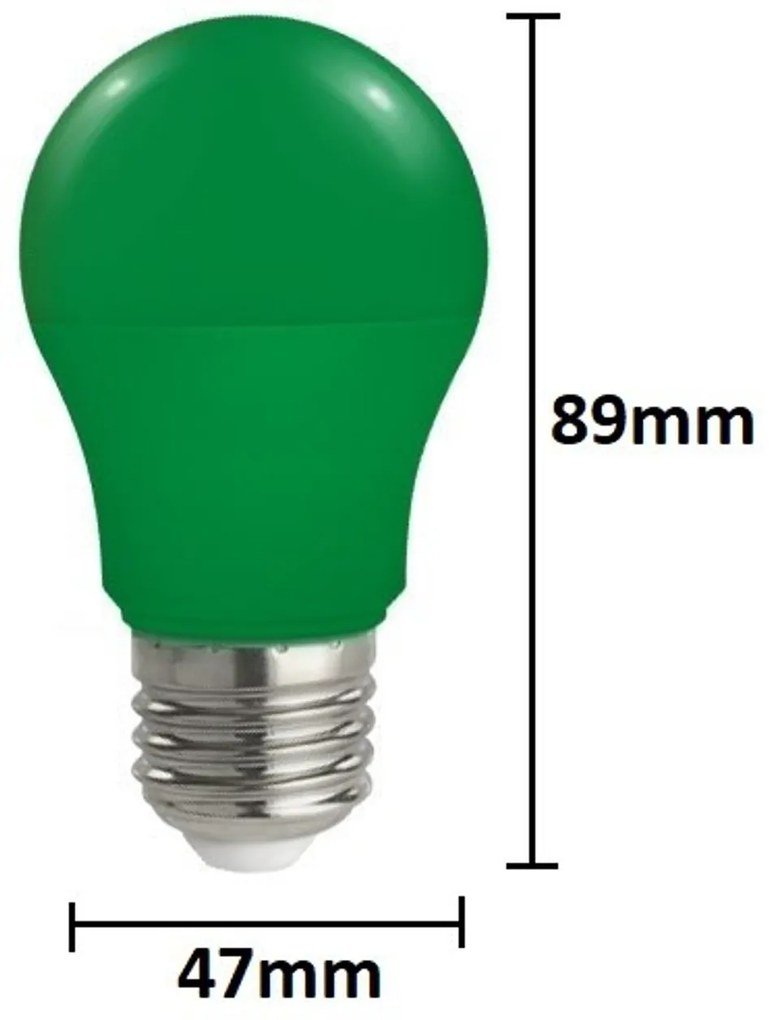 Lampadina LED E27 5W VERDE Colore Verde