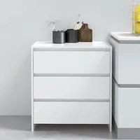 Credenza Bianco Lucido 70x41x75 cm in Truciolato cod mxl 23842