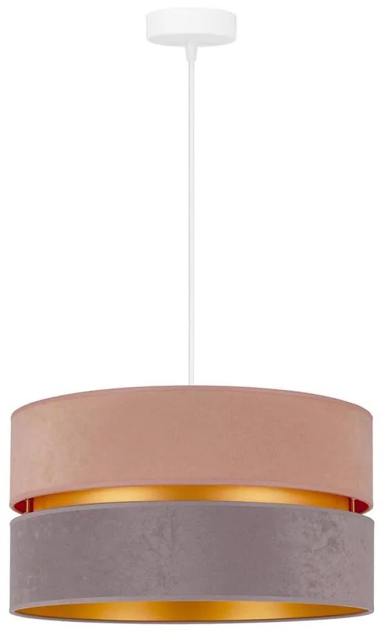 Duolla - Lampadario a sospensione con filo DUO 1xE27/15W/230V diametro 40 cm beige-grigio