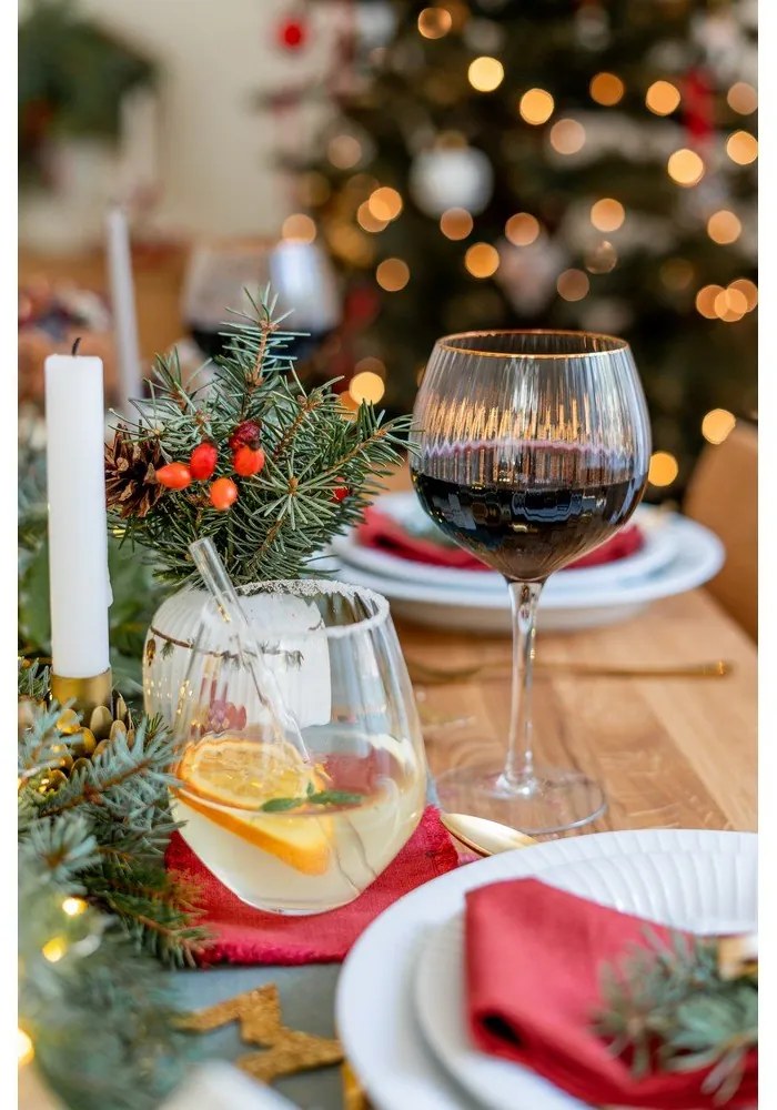 Sottobicchieri rossi in set da 4 Lava Falls - Linen Tales