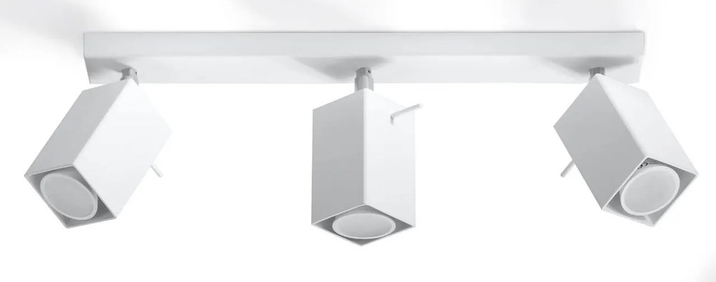 Plafoniera da Soffitto in Acciaio 3xGU10 MERIDA 3 Bianca Orientabile