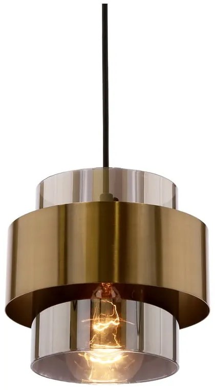 Lampadario nero con paralume in vetro ø 18 cm Spiega – Candellux Lighting