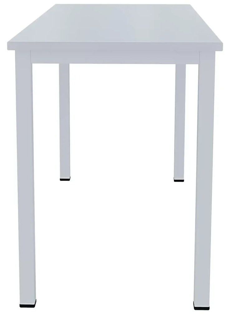 Scrivania Tavolo Da Computer PC In Legno Con Gambe In Metallo Scrittoio Mobile Desk Da Ufficio Studio Cameretta Soggiorno Sala Da Pranzo Design Moderno Pacific (138 x 55 x 73 Cm, Bianco)