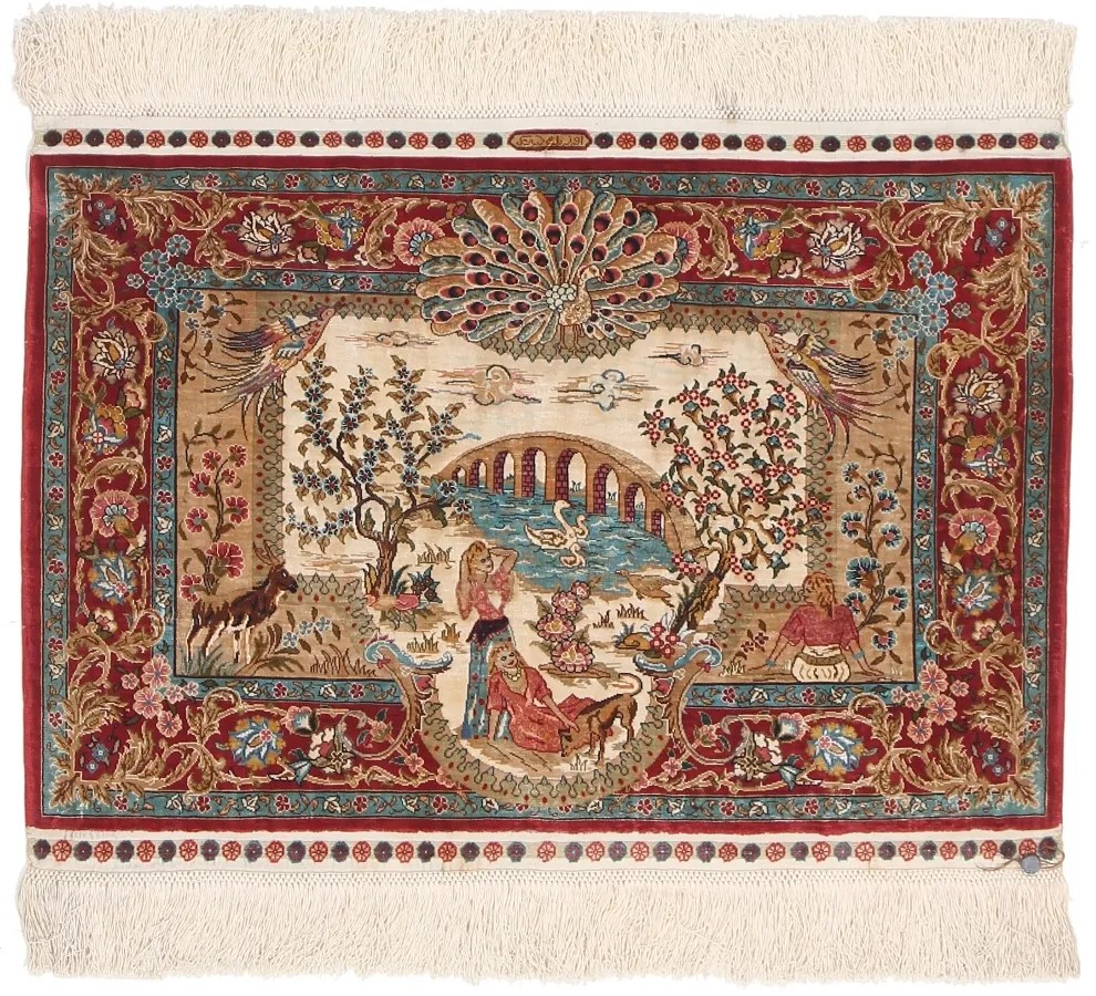 Hereke Tappeto orientale 40 x 60 (Tacchino) Annodato A Mano