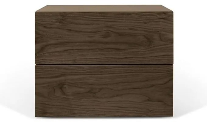 Comodino marrone con 2 cassetti Aurora - TemaHome