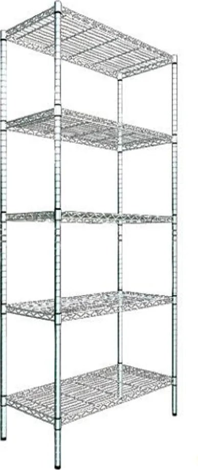 Scaffale in Acciaio Cromato 5 Ripiani 60x35x180 cm Fadi...