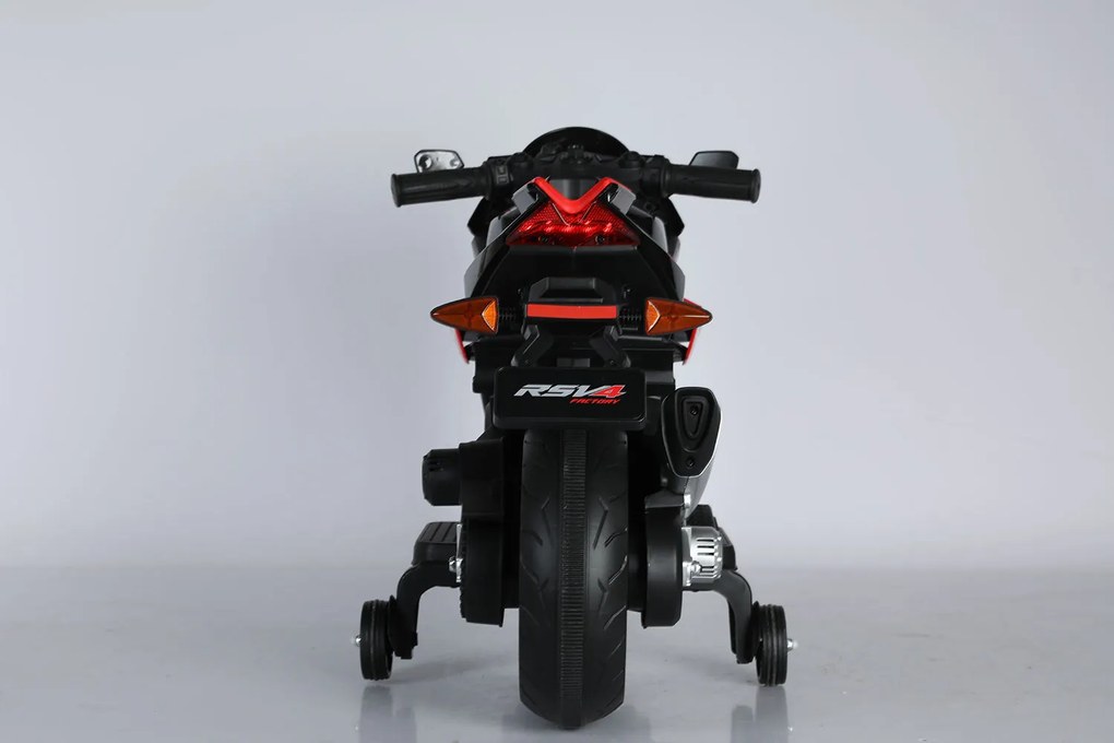 Moto Elettrica per Bambini 12V con Licenza Aprilia RSIV Small Nera...