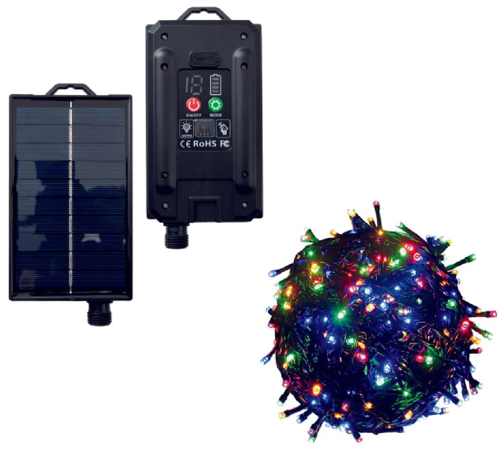 Catena Luminosa da esterno Solare 500 Led Multicolor