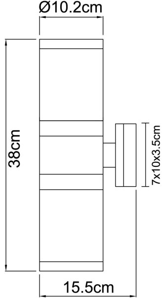 GLOBO 32014-2 - Applique da esterno XELOO 2xE27/60W