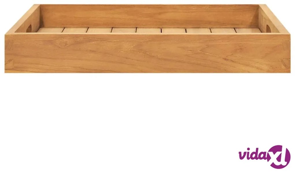 vidaXL Vassoio da Portata 50x50 cm in Legno Massello di Teak