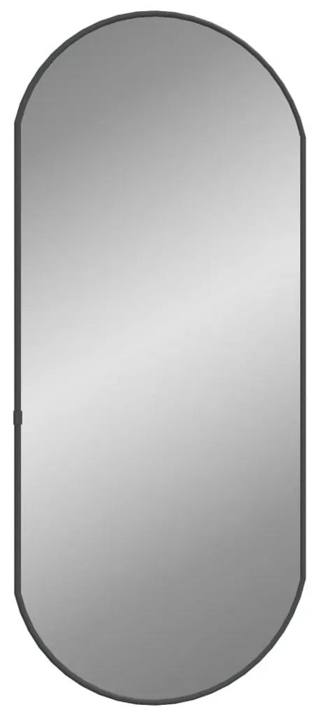 Specchio da Parete Nero 70x30 cm Ovale
