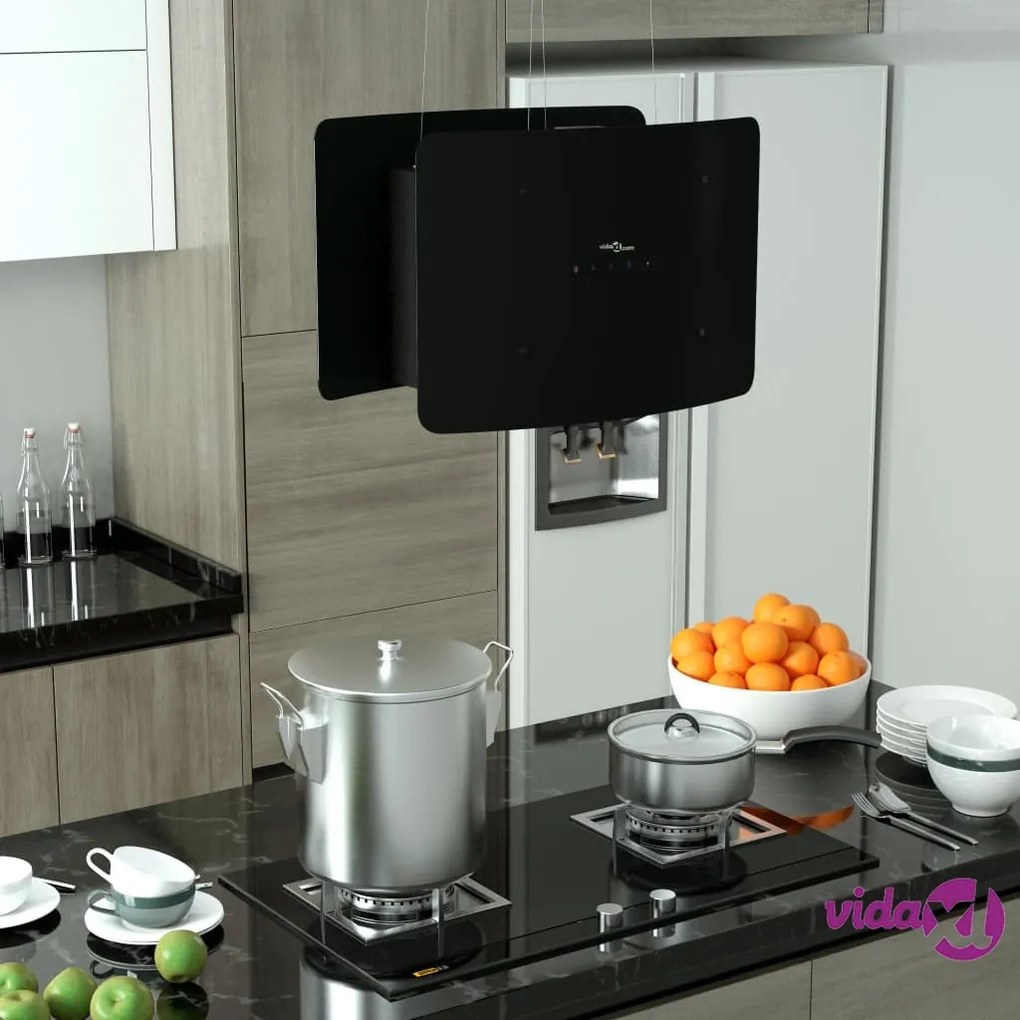 vidaXL Cappa da Cucina ad Isola Sospesa LCD Sensore in Vetro Temperato