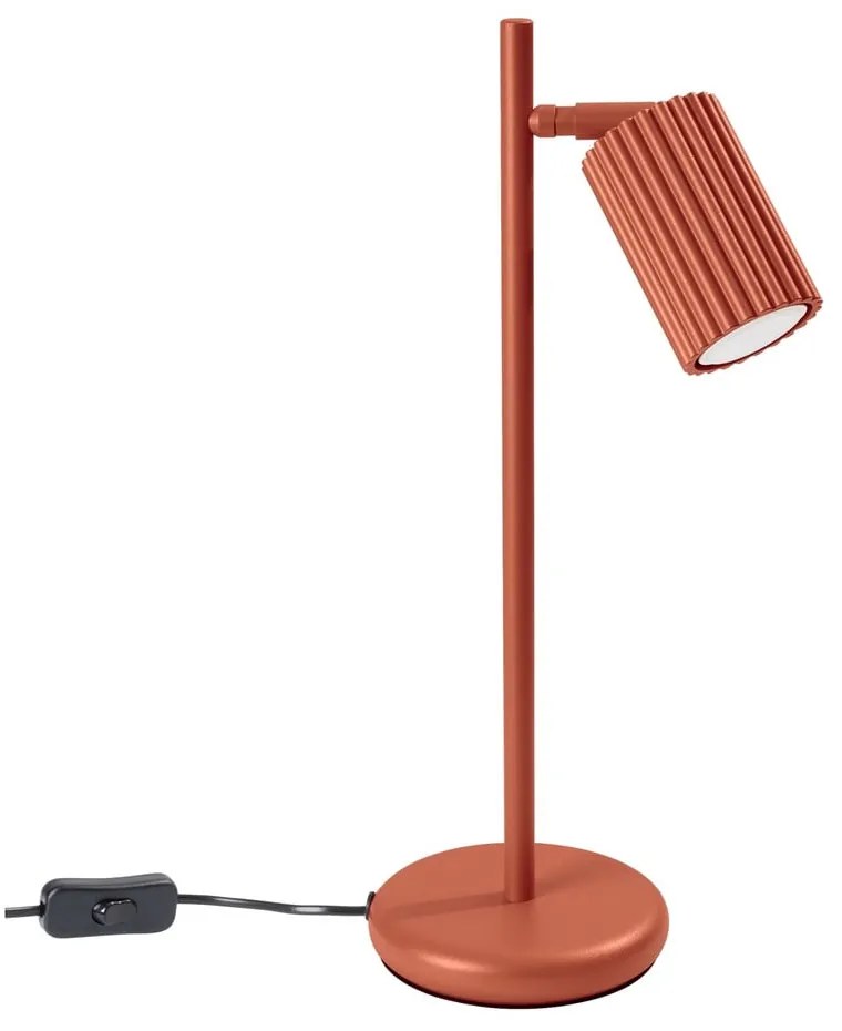 Lampada da tavolo color mattone (altezza totale 43 cm) Gleam – Sollux