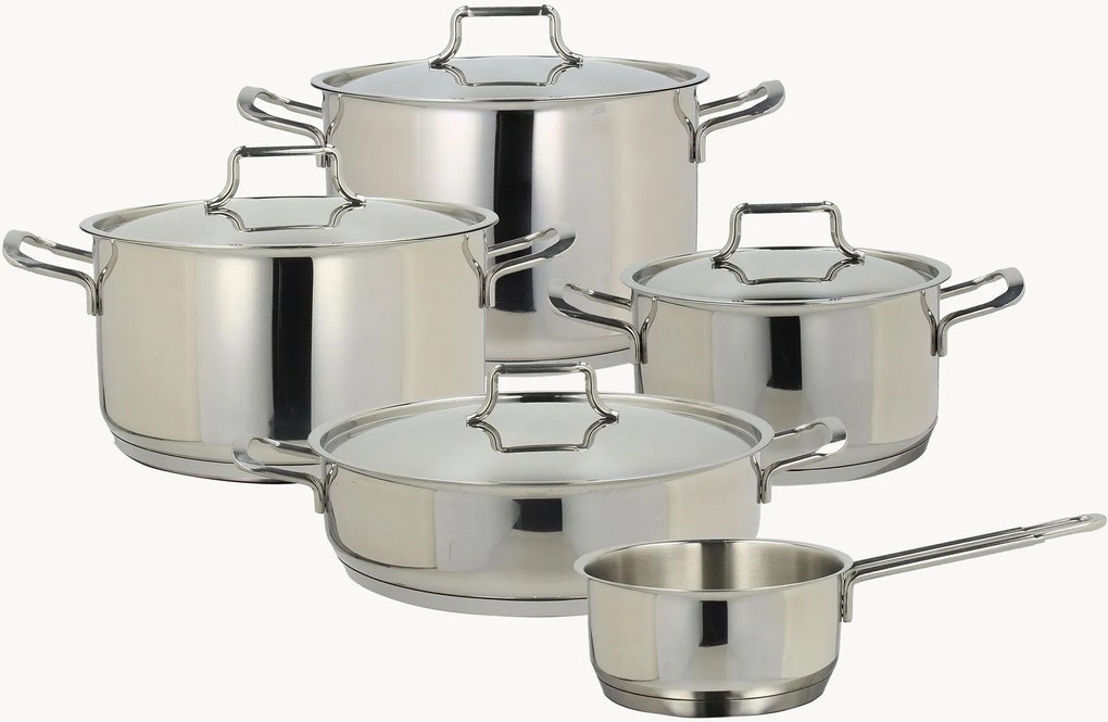 Batteria di pentole in acciaio inossidabile Grancucina Vanitosa, set da 9