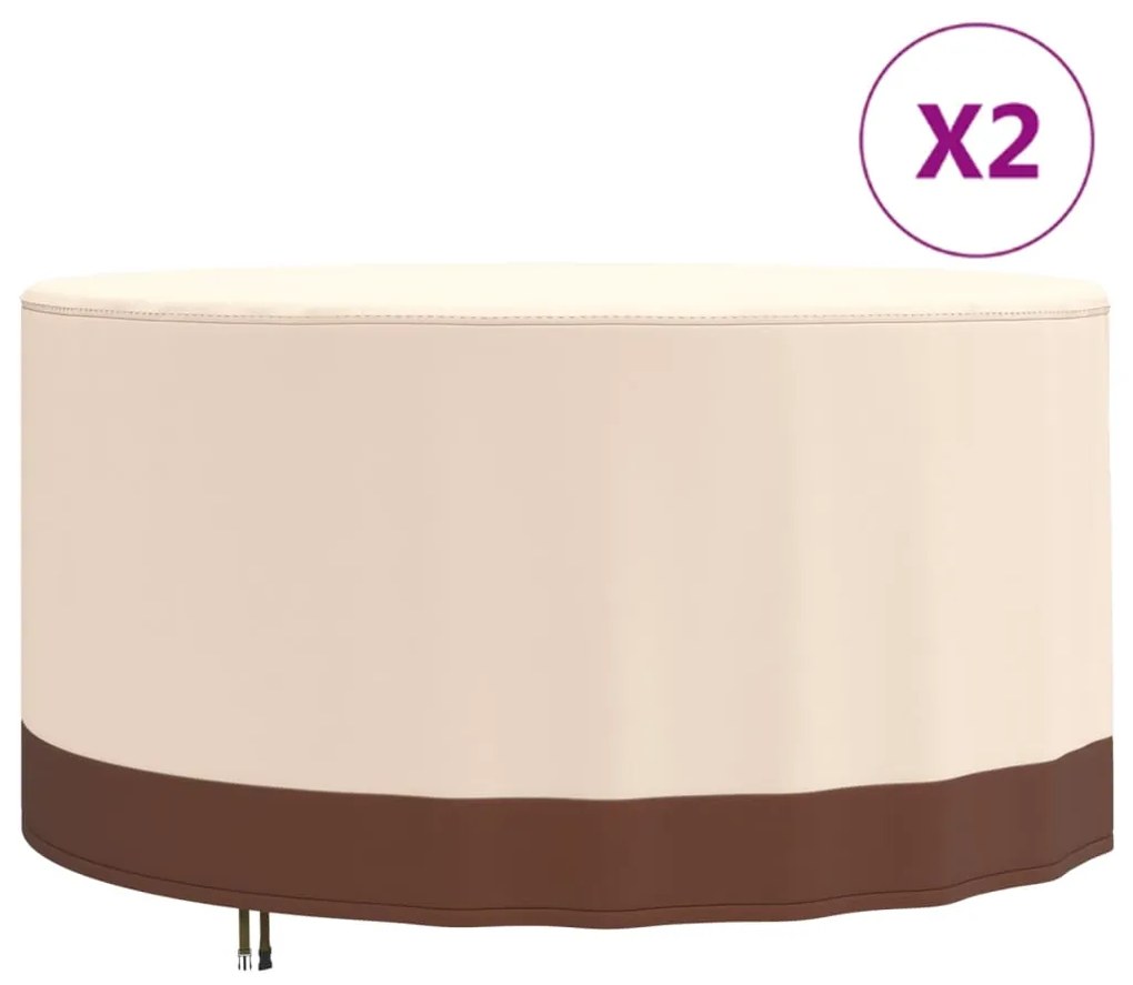 Coperture Per Mobili Da Giardino 2pz Ø 157x71 Cm 600d Oxford /