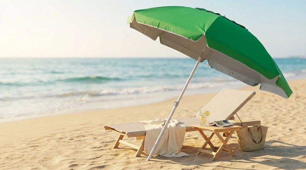 ombrellone da spiaggia poliestere uv tondo 1,80 m / palo da 22 mm