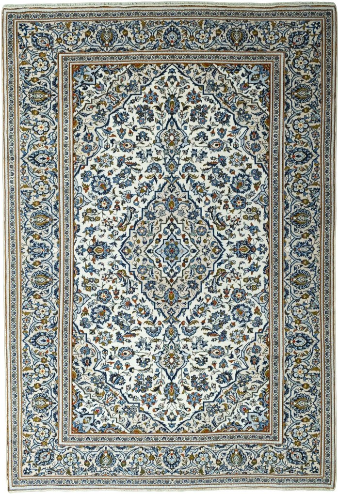 Kashan Tappeto persiano 250x360 Beige (Iran) Annodato A Mano