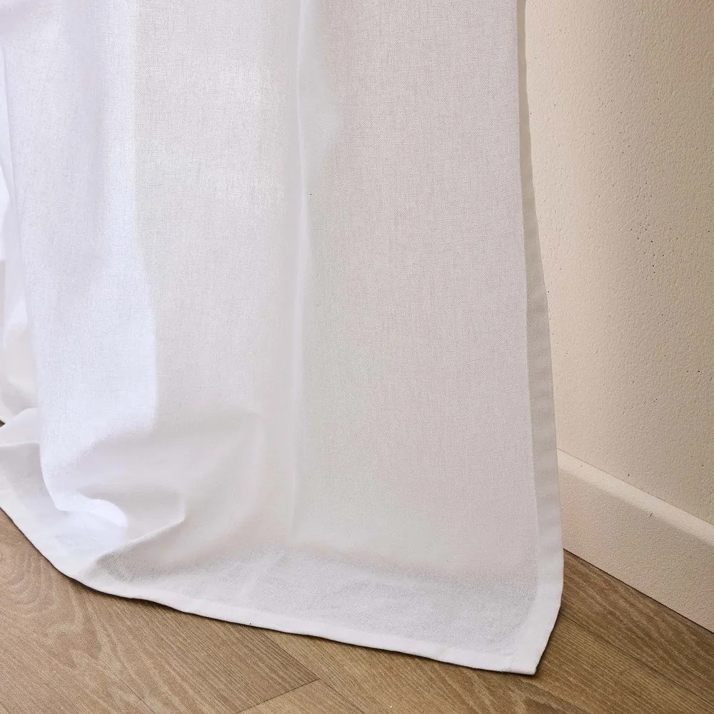 Tenda bianca in misto cotone 140x240 cm Duchesse – douceur d'intérieur