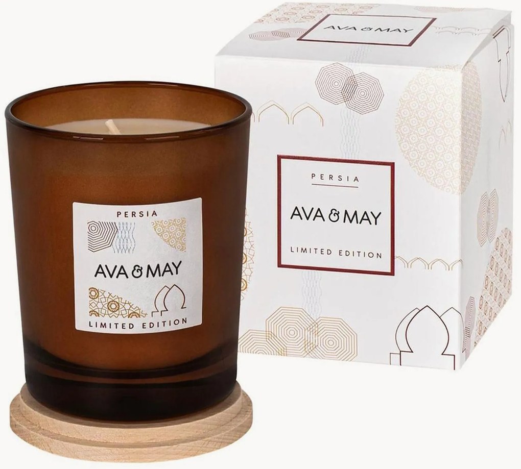 Candela profumata fatta a mano Persia (gelsomino, fico nero, neroli)