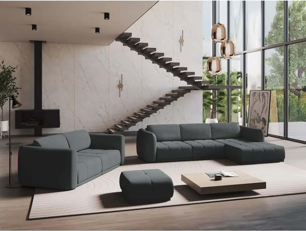 Divano grigio scuro 210 cm Hoku – Makamii