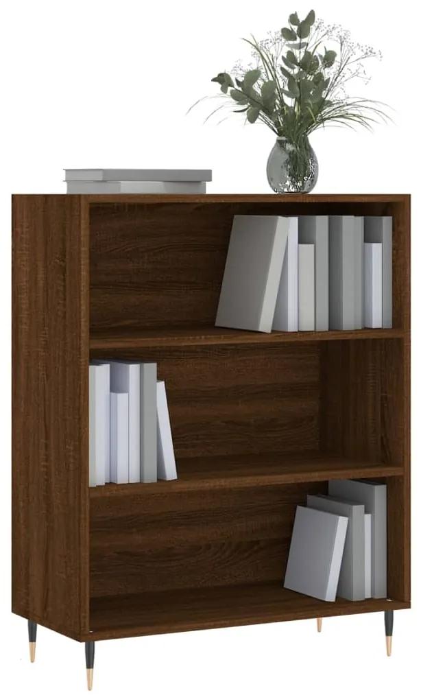 Libreria rovere marrone 69,5x32,5x90 cm in legno multistrato