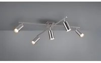 Plafoniera 5 Faretti Orientabili Marley Nichel Trio Lighting