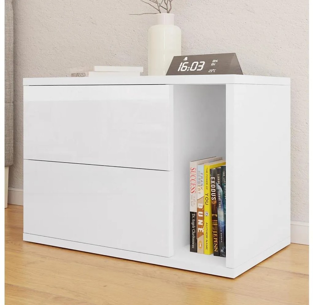 Comodino BECE 40x57 cm bianco