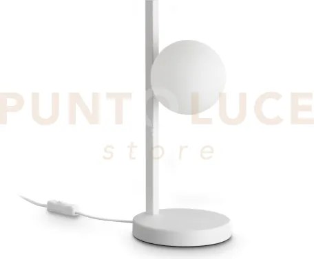 Binomio lampada da tavolo 1 luce attacco g9 bianca lampadina inclusa