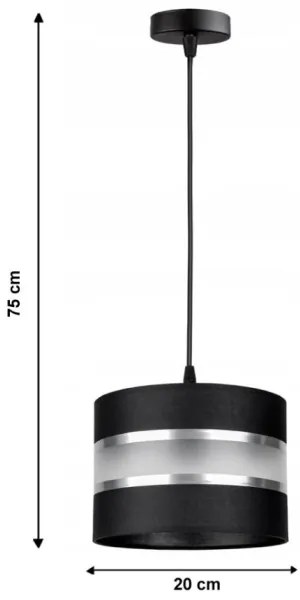 Lampadario a sospensione con filo CORAL S 1xE27/60W/230V nero
