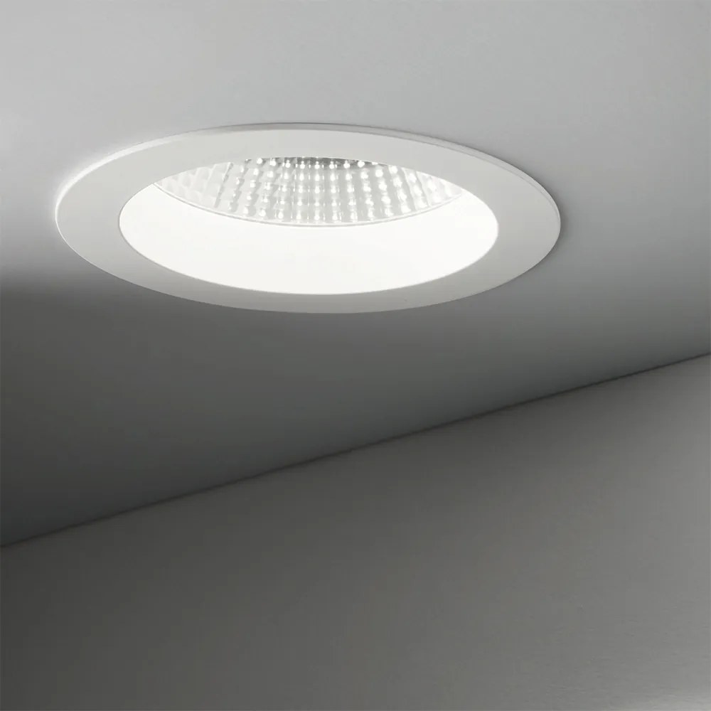 Faretto A Incasso Basic Fi Alluminio Bianco Led 10W 3000K Luce Calda