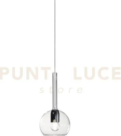 Lampadario a sospensione vetro 1555 piccolo trasparente 1 luce atta...