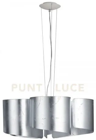 Lampadario a sospensione imagine silver 5 luci attacco e27 63x120cm...