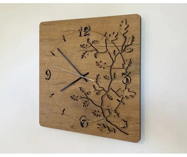 Li-Go 5499/DUB2 - Orologio da parete 1xAA 40x40 cm rovere