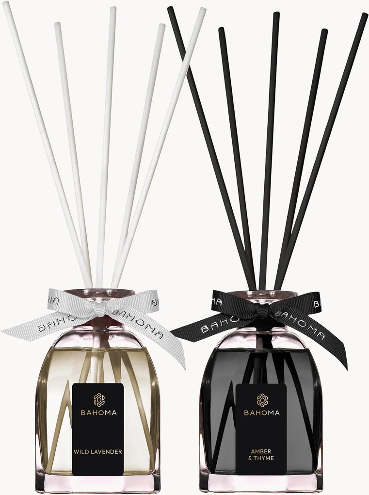 Set di 2 diffusori ottagonali in confezione regalo (Wild Lavender, Amber & Thyme)